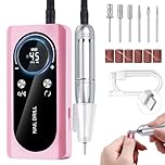 CozyZen Cordless Nail Drill Professional: 45000 RPM Rechargeable Electric Nail File Kit, Portable & Low Noise for Acrylic, Gel Nails, Manicure & Pedicure - Salon & Home Use