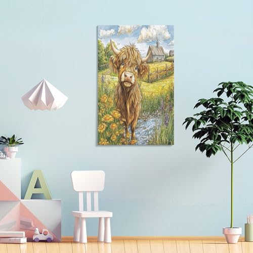 Affiche premium bœuf de Haute-Écosse avec impression haute définition