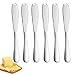 Couteau à Beurre,Forreen 6 Pièces Épandeur à Beurre avec Bord Dentelé Professionnel 3 en 1 Couteau à Beurre pour Couper Légumes Fruits Fromage (Argent)