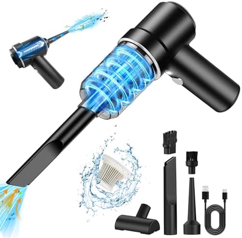 KITBEZN Aspirateur à Main, 26000PA Aspirateur Voiture sans Fil Puissant, 220000 TR/Min Moteur sans Balai, 4 en 1 Niveaux Réglables pour Poils d'animaux, Voiture, Maison, Violet