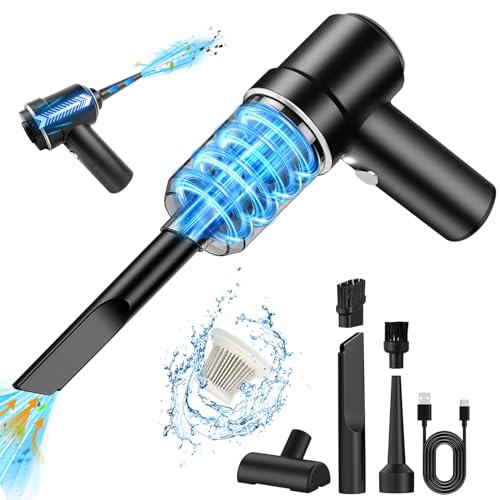 YUEJIDZ 6000Pa Aspirateur Voiture sans Fil,2 en 1 Aspirateur à Main Puissant &Soufflette Air...