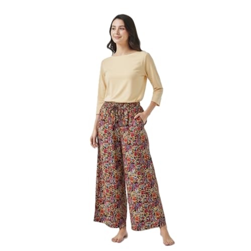 Image of Pure Cotton Printed Palazzos For Women PLAZO KALAMKARI 01