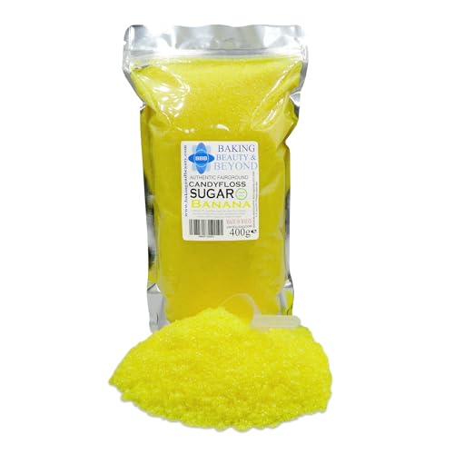 Baking Beauty and Beyond Premium Candy Floss Sugar 400g - Banana Flavour
