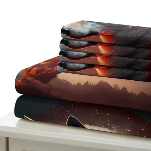 Parure loup hypoallergénique en microfibre douce avec fermeture éclair