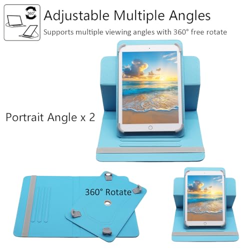 Universal 10 10.1 Inch Android Tablet Case, 360 Degree Rotating Multi-Angle Viewing Stand Universal Case Cover for 10 10.1 and All 9.5-10.5 Inch Tablet, Shiny Butterfly