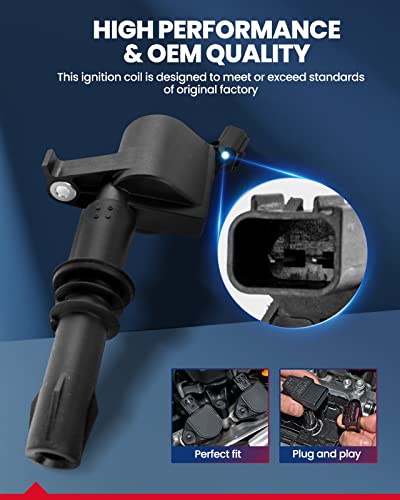 Image of KAX Ignition Coil Pack Fit for Ford F-150 2004-2008 5.4L | Expedition 2005-2008, F-250 /350 Super Duty 2005-2008 5.4L /6.8L, Mustang 2005-2008 4.6L FD508