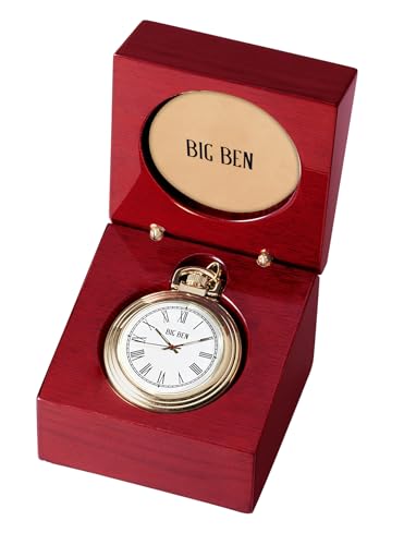 Image of Big Ben Ashton Pocket Watch, Gold-Tone Finish /Mahogany Stain Box