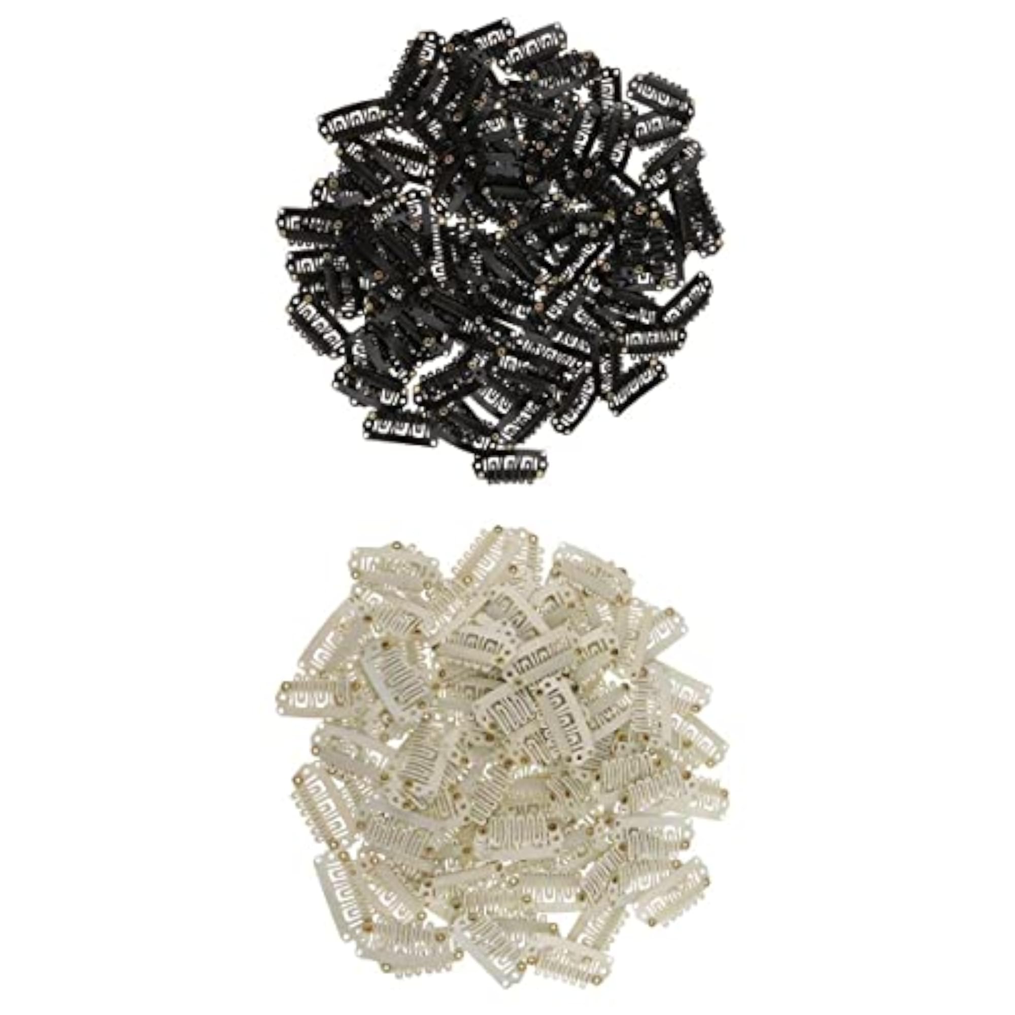 Metal Snap Clips for Hair Extensions, 200 Pieces