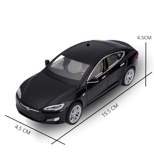 Image of 1:32 Tesla S Model Toy Car Metal Pull Back Diecast Car with Openable Door and Sound Light, Gifts Toys for Kids
