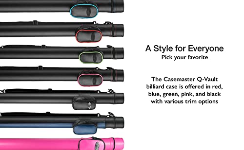 Casemaster Q-Vault Supreme Billiard/Pool Cue Hard Case, Holds 1 Complete 2-Piece Cue (1 Butt/1 Shaft), Black #TOP4