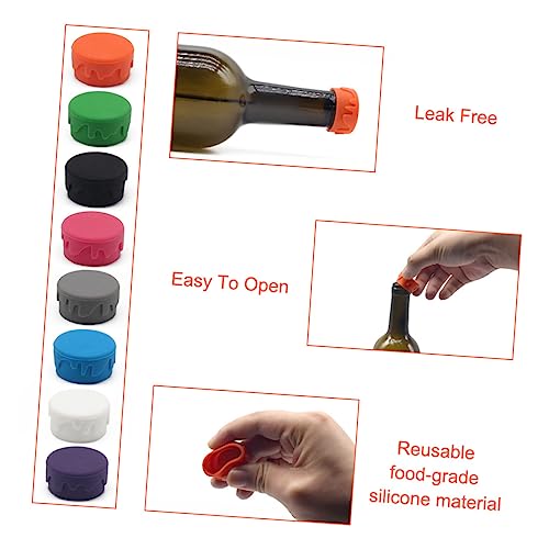 UPKOCH 16 Pçs Garrafa De Vinho De Silicone Selador De Garrafa De Vinho Utensílios De Vidro Tampas De