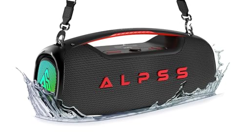 Image of ALPSS AUDIO 100watts RMS Bluetooth Party Speakers with ESIS New Digital Equalizer Settings, Powerful Speaker-Tweeter with Party Multi-Electrifying LED Lights, Sleek MIC for Karaoke