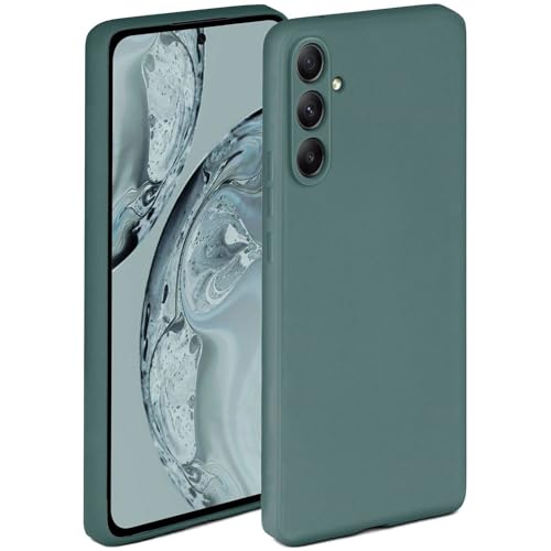 Coque souple Samsung A54 5G anti-rayures avec protection écran silicone bleu pétrole