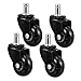 SOLUSTRE 4 Pcs Universal Wheel Swivel Casters Noiseless Swivel Wheels Swivel Threaded Stem Caster Wheels for Chair Heavy Duty Caster Wheels No Noise Wheels 2 Inch Swivel Wheel Pu