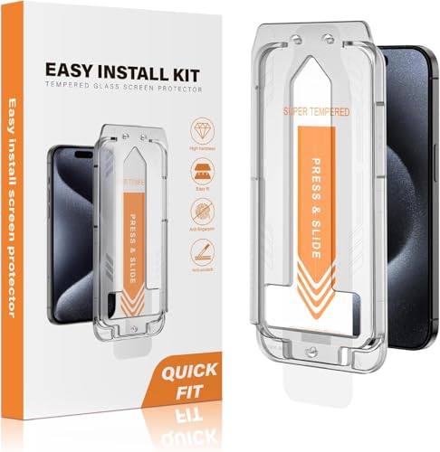 Image of Privacy Screen Guard for iPhone - Anti-Spy Tempered Glass with SnapAlign Tool, Easy Installation, Bubble-Free (Compatible with iPhone 16 Pro)