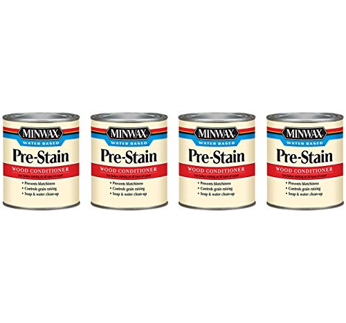 Minwax 618514444 Water-Based Pre- Stain Wood Conditioner, Quart (Four Pack)