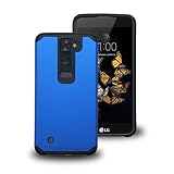 LG Phoenix 2 Case, LUXCA Designed Armor [Shock Absorption] Drop Protection Hybrid Dual Layer Defender Cover for LG Phoenix 2 (Azure Blue)