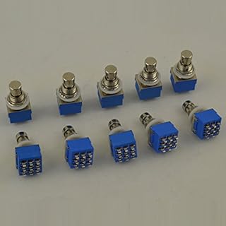 10PCS/LOT 3PDT 9 Pins Box Stomp Guitar Effect Pedal Foot Switch True Bypass