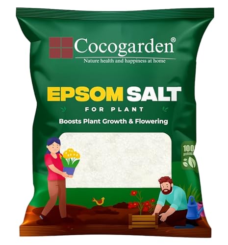 Cocogarden Epsom Salt for Plants, Magnesium Sulphate Organic Fertilizer, Plant Growth Nutrients Supplement in Water Soluble Powder, Fertilizer for Plants Home Garden - 900 grams