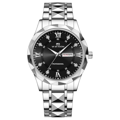 La mejor selección de Relojes de Pulso para Hombre - 5 favoritos. 41 Relojes de Pulsera Hombre Reloj Analógico Moderno de Acero Inoxidable, Reloj Hombre de Cuarzo a Prueba de Agua Resistente
