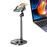 Support de téléphone créatif : le support de téléphone de bureau allie fonctionnalité et style et dispose d'un design flexible qui permet de multiples positions de visualisation et permet des transitions fluides entre les tâches telles que la saisie, le visionnage de vidéos ou la participation à des réunions virtuelles