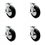 4 Swivel - Brakes & Bolt on Swivel Locks - Black