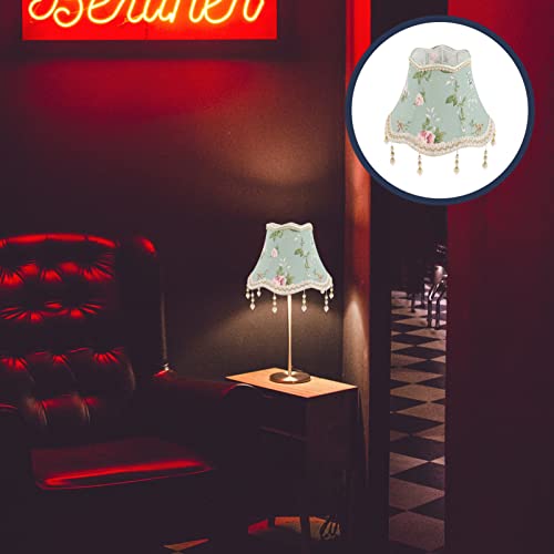 Lurrose Lamps Shades Victorian Lamp Shade With Beads Jeweled Fancy Lamp Shades Bell Lamp Shades Antique Lamp Shades For Bedroom Living Room Office Small Lamp Shades #TOP4