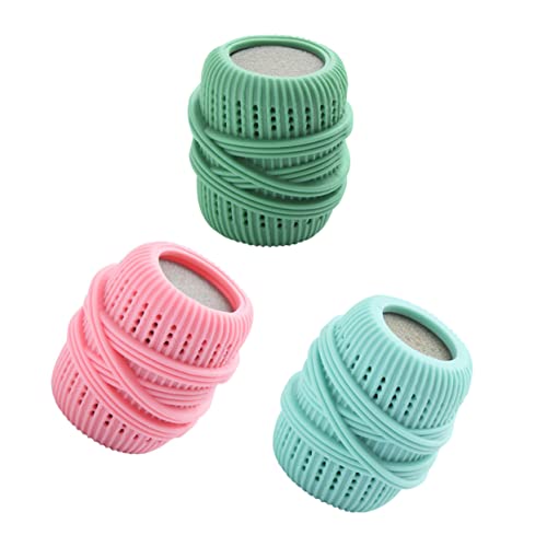 NOLITOY 3pcs Set automatic laundry pet Washing Machine Washing Ball substitute cleaning ball winding fabric softener ball tpe Laundry soap