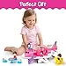 XDUOYJOY Pink Airplane Toy for Kids, Plane Toys with Dolls, Furniture and Accessories for Boys Girls Birthday, Toy Aircraft Push and Go Action, Easy to Store