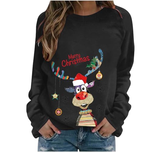 Generisch Weihnachtspullover Damen Lustige Weihnachtsoutfit...