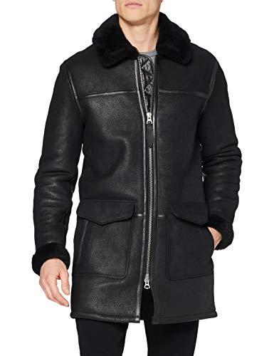 Schott NYC Lccolorado blouson cuir véritable homme motard noir col