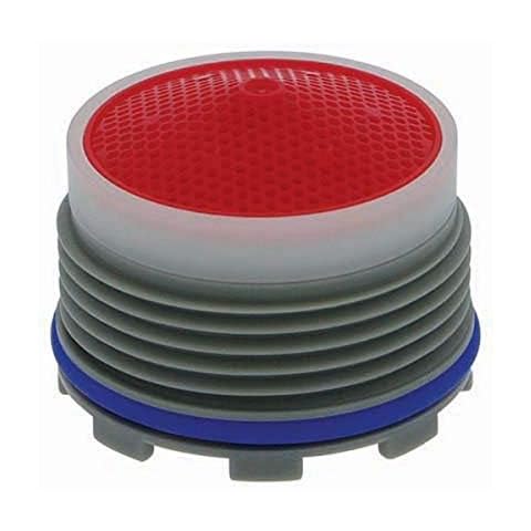 Neoperl 13 0980 5 Standard Flow Cache Perlator HC Aerator, Tiny Junior Size, 2.2 GPM, Red Dome, Honeycomb Screen, Aerated Stream, M18.5 x 1 Threads, Plastic, 0.553" Height Cover