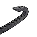 uxcell R18 10mm x 10mm Black Plastic Cable Wire Carrier Drag Chain 1M Length for CNC