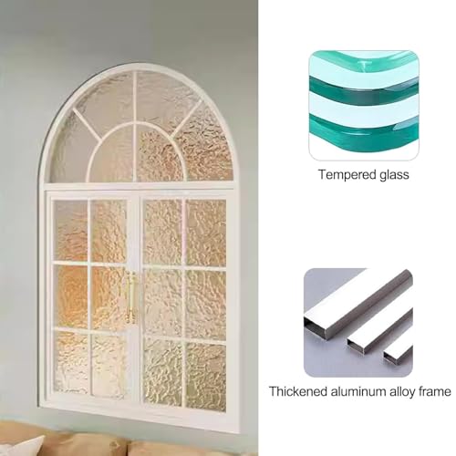 Montaż podtynkowy aluminiowy izolowany szklany szopa wymiana okna podwójne otwarcie szkło do loftu salonu sypialni kuchni kawiarni (biały - a 100 x 100 cm)
