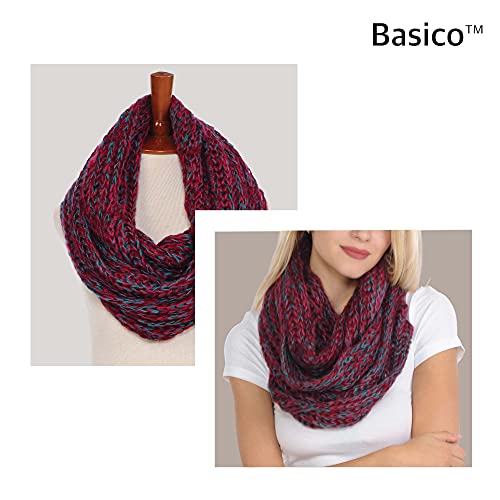 Adult Chunky Scarf for Women Circle Loop Infinity Scarves for Woman3