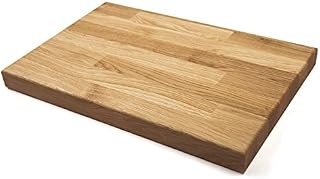 Worktop Express Solid Oak Wooden Chopping Board - 45cm x 30cm x 4cm Rectangular European Hardwood Cutting, Serving and Carving Block