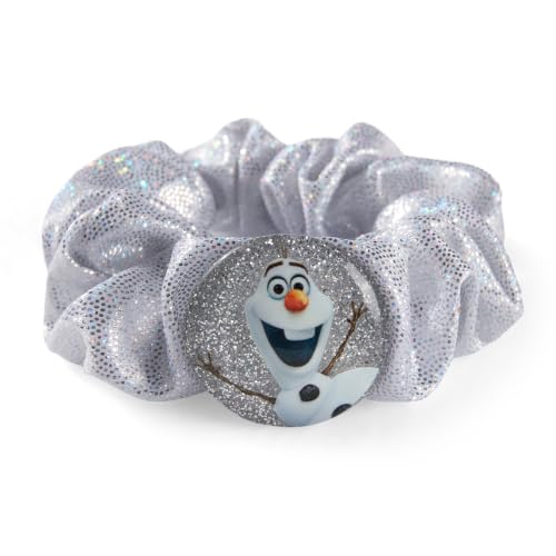 Image of Disney Frozen Elsa Anna Hair Scrunchies, Premium Glitter Shimmer Satin Hair Bands, 3PCS Winter Wonderland Kids Hair Accessories Gift Set for Girls