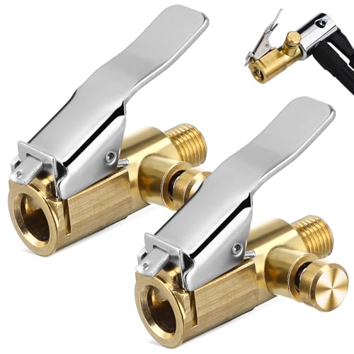 STAHAD Mandril para Inflar Neumáticos con Bloqueo, 2 Piezas, Conexión Rápida, Accesorio Compatible para Bicicletas, Coches y Motos, Adaptador Mandril de Aire para Compresor, Sellado