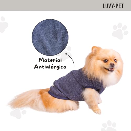 LUVY PET, Roupa Pet Soft Bouclê Peluciado Azul Jeans Tamanho:M