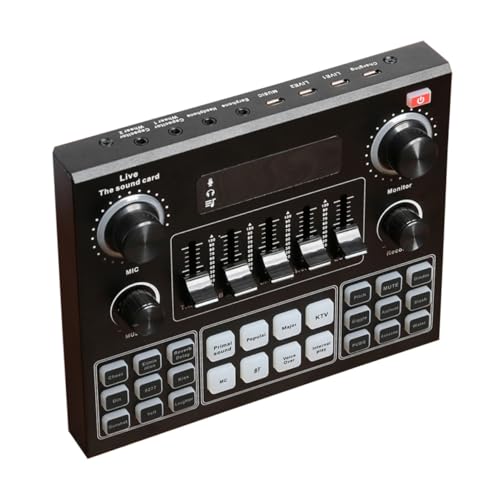 Sosoport Versatile Voice Changer Sound Card for Mobile Sound Effects Reverberation Levels Plug Play Dual Device Support Long Battery Life for Streaming