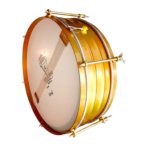 "Superior-Quality 14 Inch Golden Side Drum with Accessories - Mayur Musical Performance Drum for Festivals"