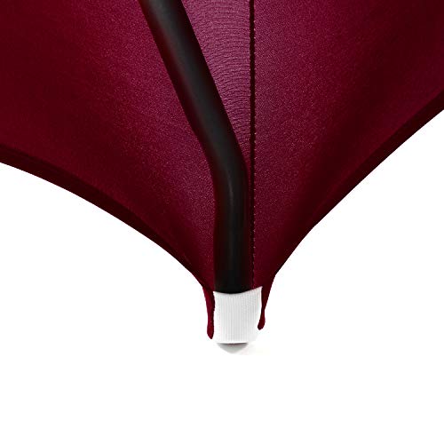 Image of Peomeise 6FT Spandex Table Cover Rectangular Stretch Spandex Tablecloth (Burgundy,6FT)