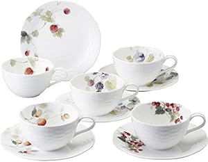 ナルミ ルーシーガーデン 5客アソートティー・コーヒー碗皿