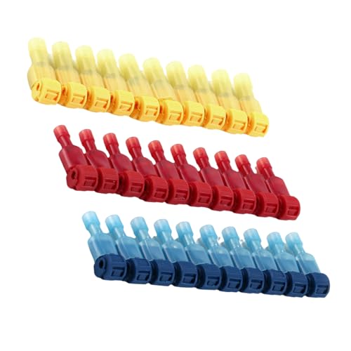 30 Pairs T-Tap Wire Splices Connectors with Male Disconnects Electrical Terminals Set Electrical Connector Assortment