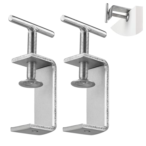 EXLECO Lot de 2 pinces en C de 15 à 60 mm en acier inoxydable - Pinces à vis réglables - Ouvertures de mâchoire - Pince de fixation - Pince de fixation pour le...