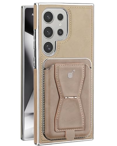 Funda Samsung S26 Ultra con MagSafe cuero y rfid gris anti-impacto