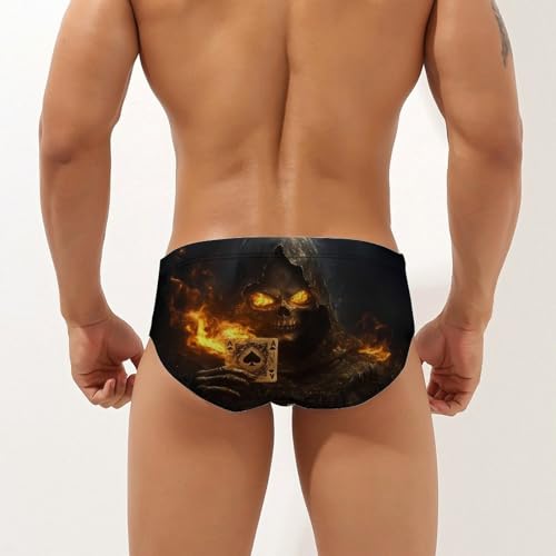 Death Holding Ace of Spades Mens Swim Briefs Quick Dry Swim Trunk Bikini Underwear Swimsuit2