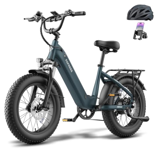 Fafrees F20 Rover Bicicleta Eléctrica, Fat Bike de 20'x4.0', Batería de 20Ah/960Wh, Alcance 75-100km, Frenos Hidráulicos, 7-Speed Bici Eléctrica Urbana de 250 W para Adultos (Verde)