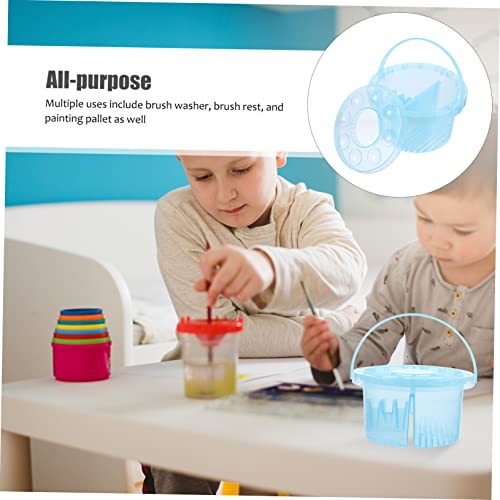 Magiclulu 1Pc Pencil Holder Brush Cleaner Paintbrush Cleaners Tub Cleaner Washing Machine Artist Brush Holder Paint Brush Cleaner Artist Paint Brush Cleaner Cup Paint Brush Basin Large Blue #TOP2