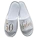 Price comparison product image Birthday Slippers 50th, 50 & Fabulous Sparkling Gold, (3-6 Slippers, Gold)